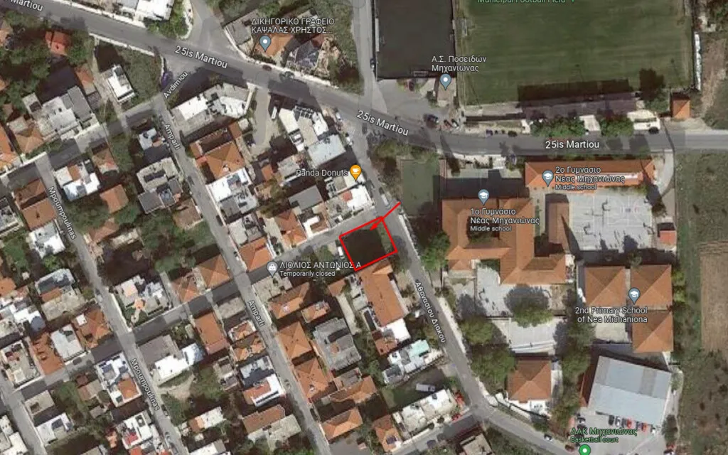 γη προς πώληση 547 τ.μ Μηχανιώνα Προάστια Θεσσαλονίκης