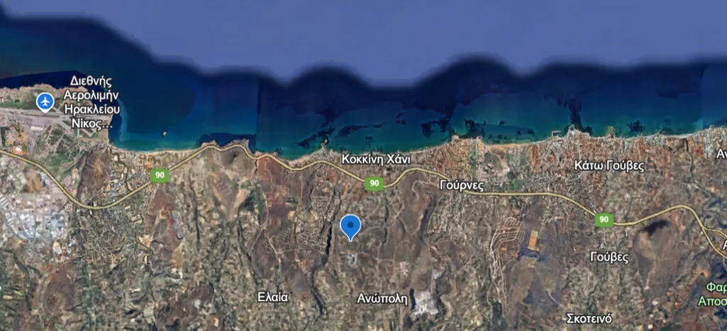 γη προς πώληση 7142 τ.μ Γούβες Νομός Ηρακλείου