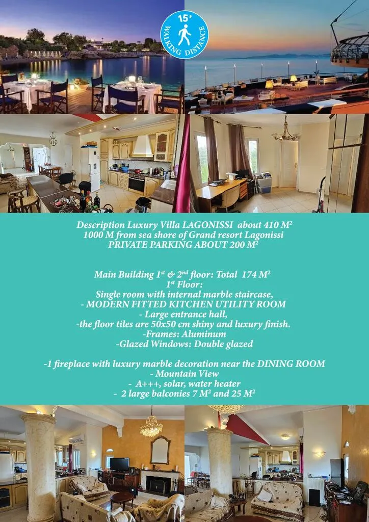 βίλα προς πώληση 418 τ.μ Καλύβια Θορικού Υπόλοιπη Αττικής