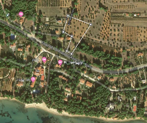 οικόπεδο προς πώληση 8107 τ.μ Πολύγυρος Χαλκιδική